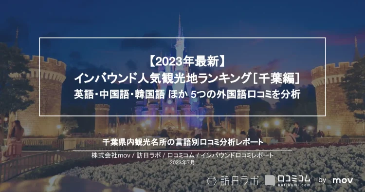 インバウンド口コミレポート【人気観光地ランキング 千葉県編】を公開しました