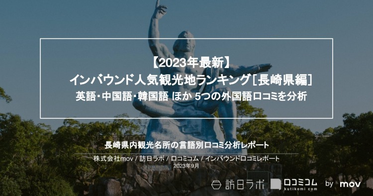 【独自調査】インバウンド人気観光地ランキング長崎編：コロナ後 最新の訪日客の支持を集めたスポットTOP10を発表　#インバウンドMEO